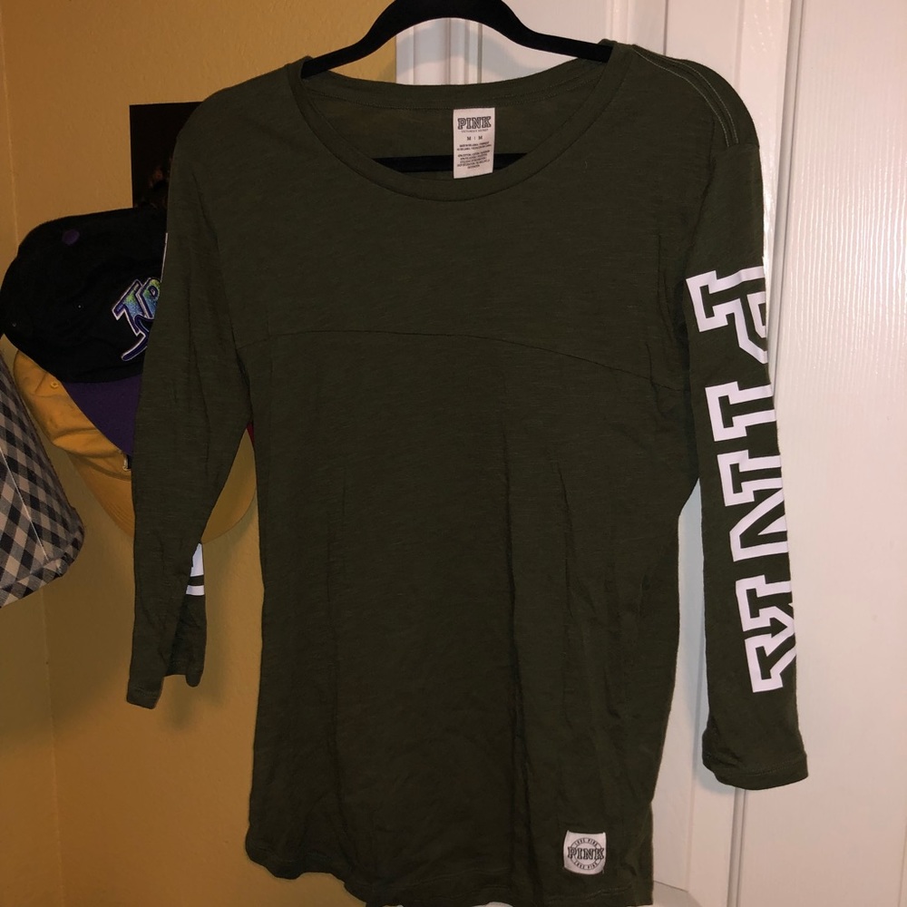 ARMY GREEN 3/4 SLEEVE TEE